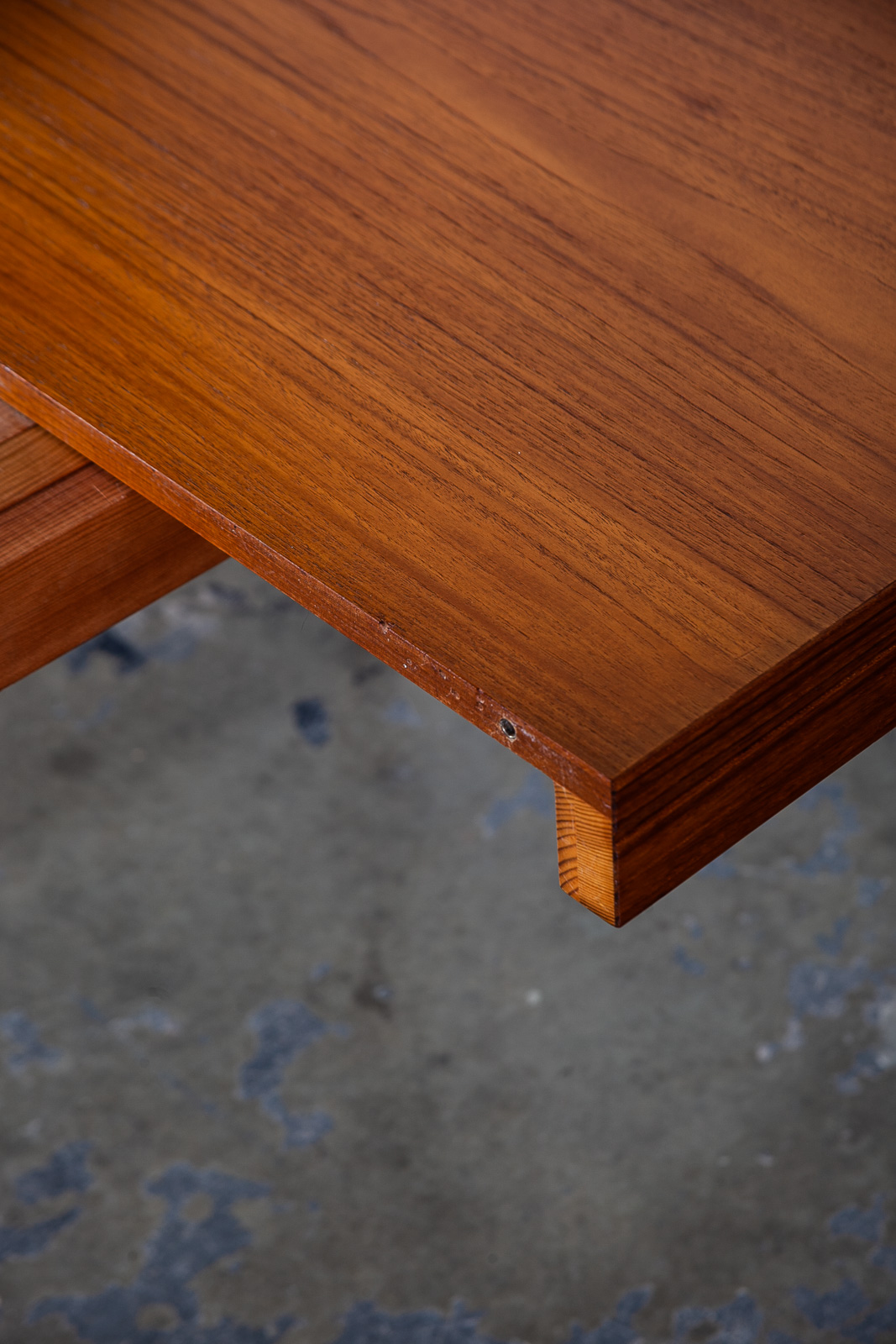 Mid Century Danish Modern Dining Table Teak Skaraborgs Sweden Extension Leaf x2 Large 100 In. - Image 9