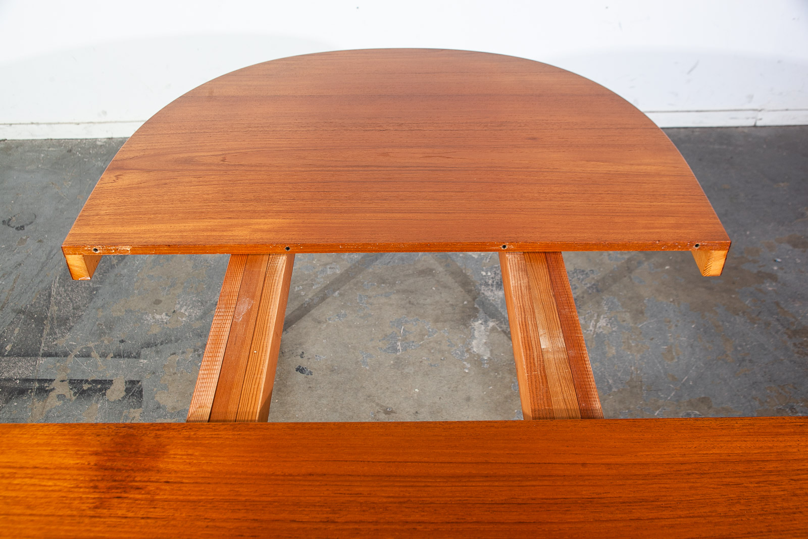 Mid Century Danish Modern Dining Table Teak Skaraborgs Sweden Extension Leaf x2 Large 100 In. - Image 10
