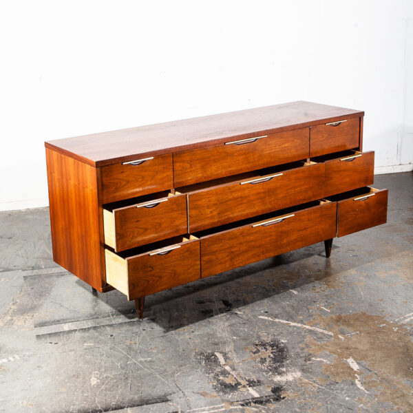 Mid Century Modern Dresser Credenza Kent Coffey Tableau 9 Drawer Vintage Danish - Image 4