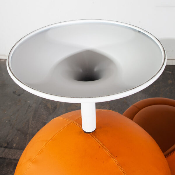 Mid Century Modern Dining Set Borge Johansen Venus Pod Chairs Orange Swedish Mcm Knoll Eero Saarinen Dining Table - Image 4