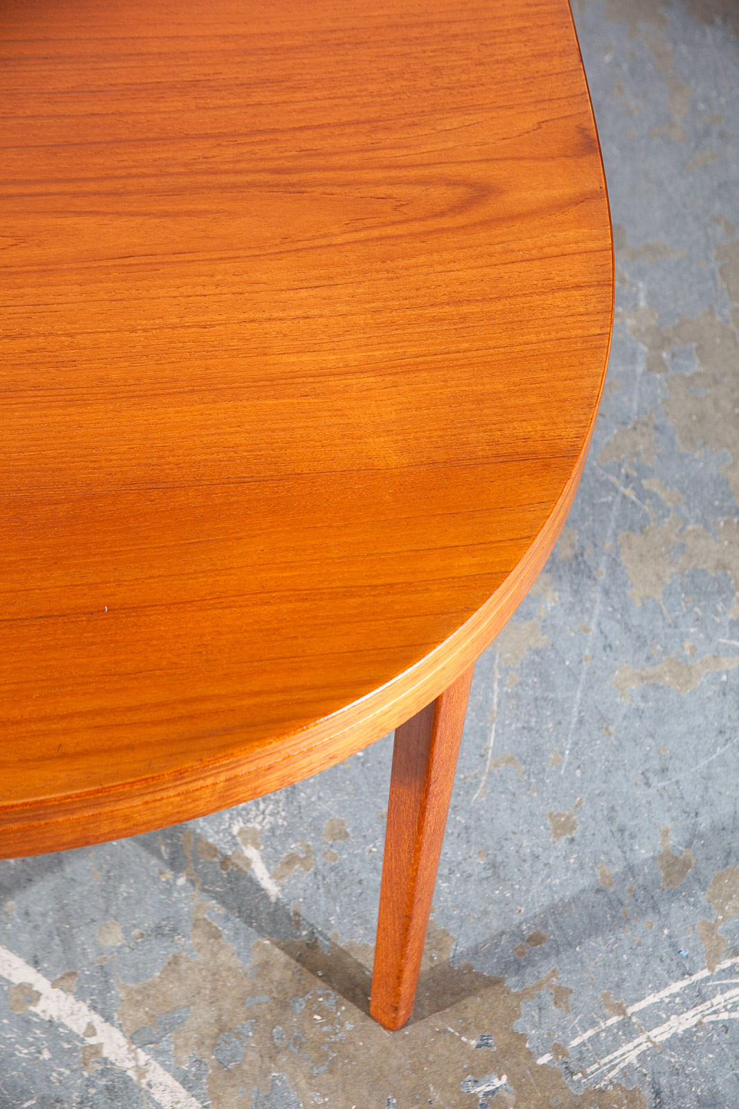 Mid Century Danish Modern Dining Table Teak Skaraborgs Sweden Extension Leaf x2 Large 100 In. - Image 7