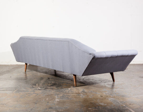 Mid Century Modern Sofa Couch Gondola Thunderbird Flexsteel Adrian Pearsall Gray Solid Walnut Restored Craft Associates - Image 3