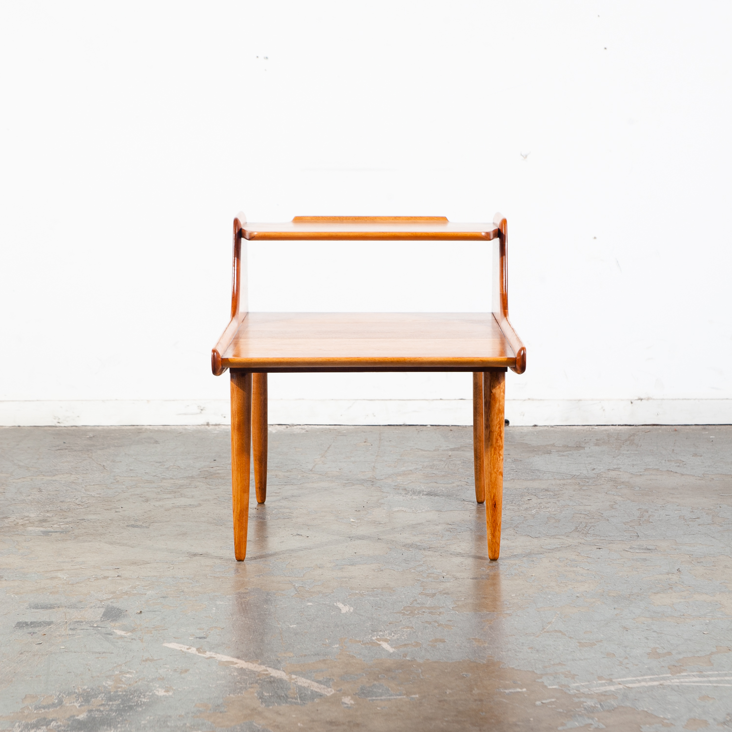 Mid Century Modern Blond Step End Table Russel Wright Conant Ball Furniture MCM Vintage Solid Birch Wood Refinished - Image 9