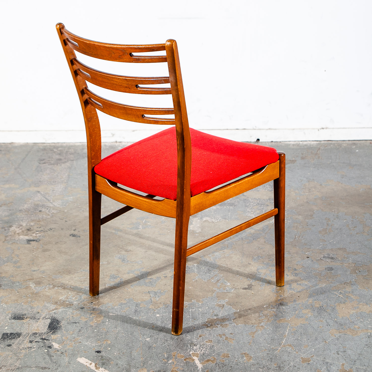 Mid Century Danish Modern Dining Chairs Set 4 Farstrup Mobler Model 219 Teak Red Beech Wood - Image 6