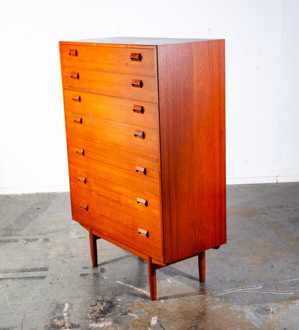 Mid Century Danish Modern Highboy Dresser Borge Mogensen Soborg Teak 7 Drawer - Image 6