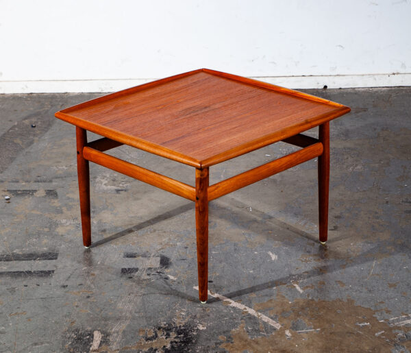 Mid Century Danish Modern Side Table End Square Grete Jalk Glostrup Teak Vintage Cube - Image 4