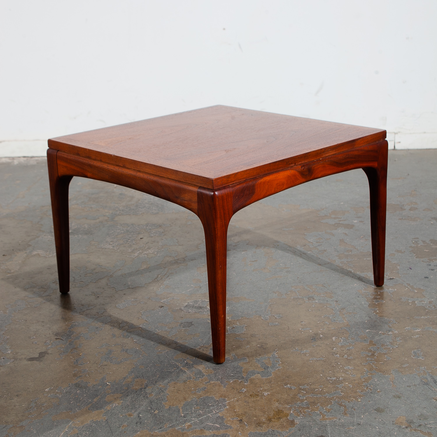 Mid Century Modern End Tables Side Lane Square Walnut Low Cube Nightstands Mcm - Image 11