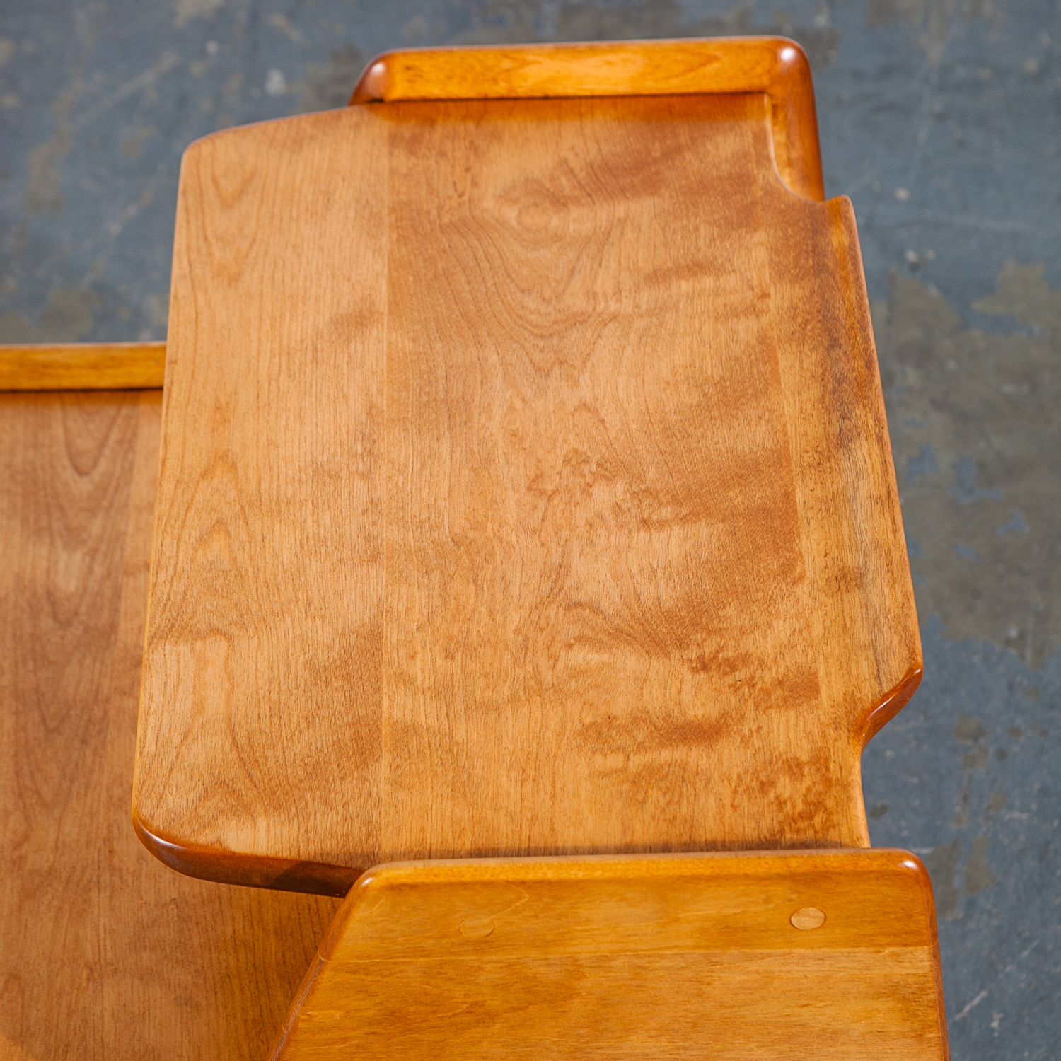 Mid Century Modern Blond Step End Table Russel Wright Conant Ball Furniture MCM Vintage Solid Birch Wood Refinished - Image 11