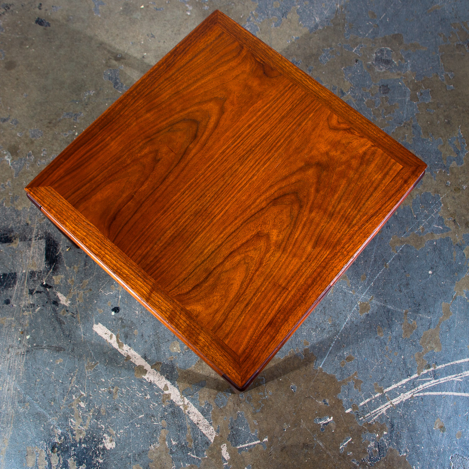 Mid Century Modern End Tables Side Lane Square Walnut Low Cube Nightstands Mcm - Image 12