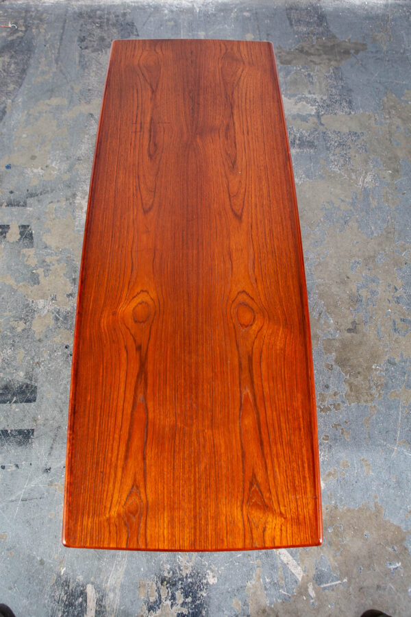 Mid Century Danish Modern Coffee Table Moreddi Kristensen Thomassen Teak Cane NM - Image 5