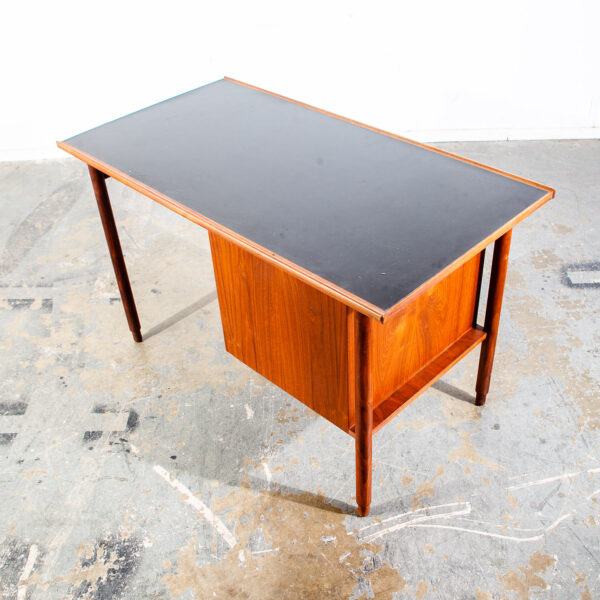 Mid Century Modern Desk Concourse Charles Pachanec Walnut Office Executive Mcm - Image 3