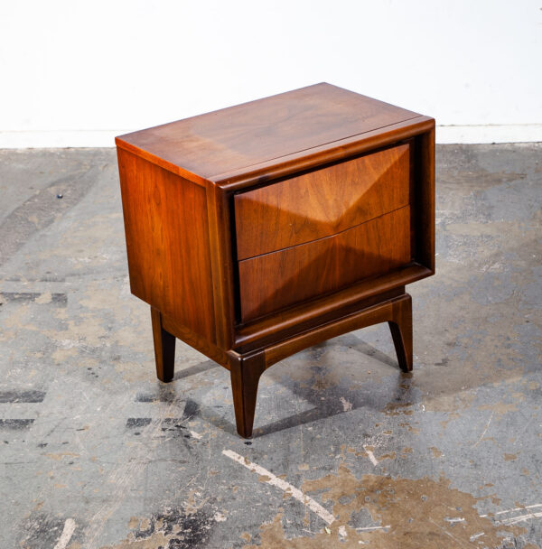 Mid Century Modern Nighstands End Side Tables Diamond United Furniture Company Pair Mcm Vintage - Image 7
