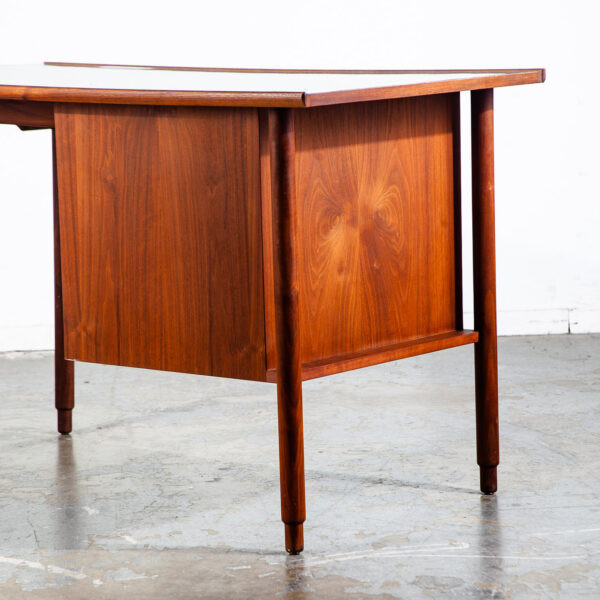 Mid Century Modern Desk Concourse Charles Pachanec Walnut Office Executive Mcm - Image 7