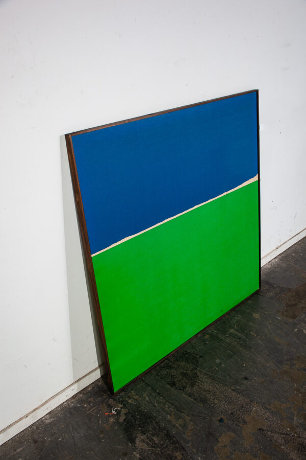 Mid Century Modern Wall Art Silkscreen Tom Tru Abstract Expressionism Blue Green - Image 2