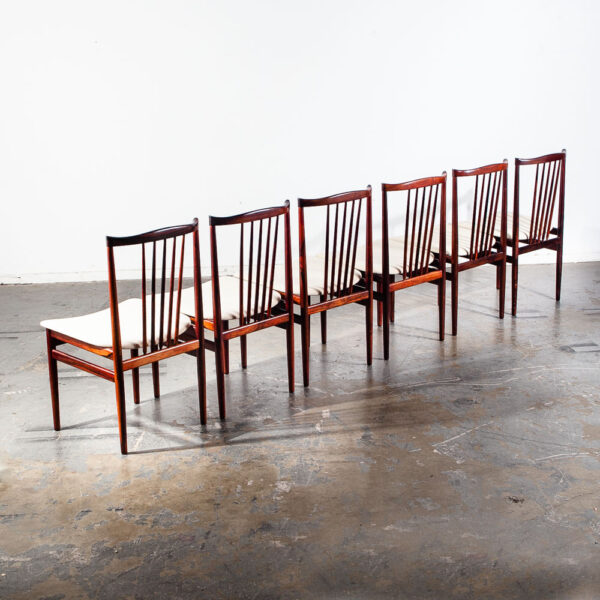 Mid Century Danish Modern Dining Chairs 6 Henning Sørensen Brazilian Rosewood - Image 4