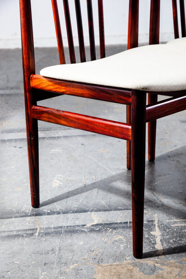 Mid Century Danish Modern Dining Chairs 6 Henning Sørensen Brazilian Rosewood - Image 7