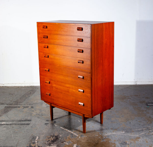 Mid Century Danish Modern Highboy Dresser Borge Mogensen Soborg Teak 7 Drawer - Image 2