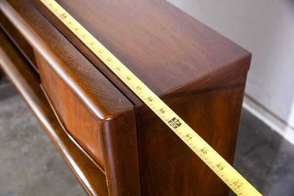 Mid Century Modern United Furniture Diamond Walnut Queen Bed Frame Storage MCM - Image 11