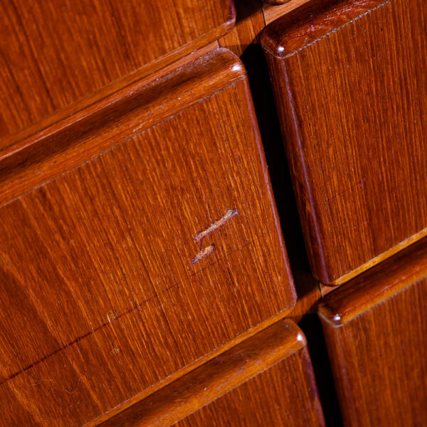 Mid Century Danish Modern Dresser Low Solid Teak Komfort Denmark 8 Drawer Vintage MCM Large Wide - Image 11