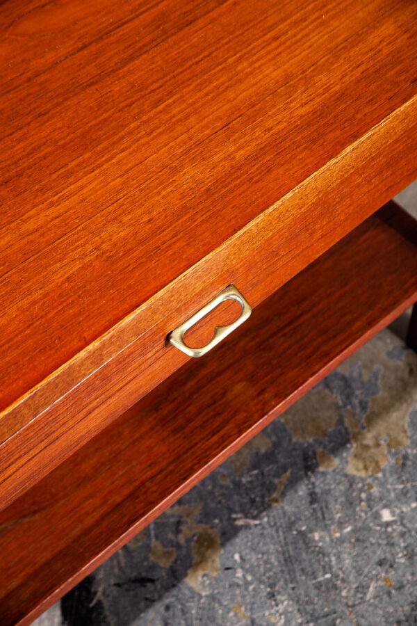 Mid Century Danish Modern Nightstand End Side Table Teak Oak Restored Mogensen - Image 11