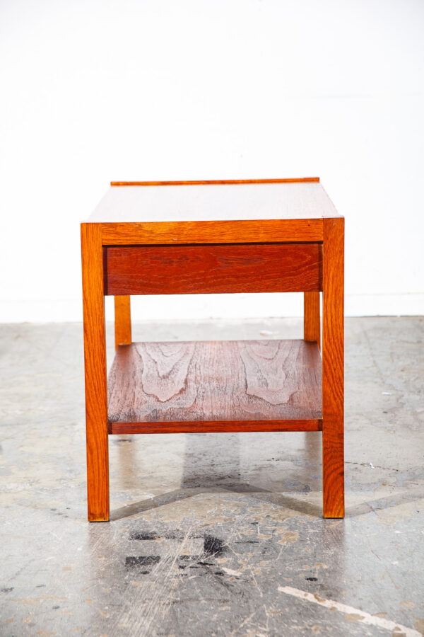 Mid Century Danish Modern Nightstand End Side Table Teak Oak Restored Mogensen - Image 9