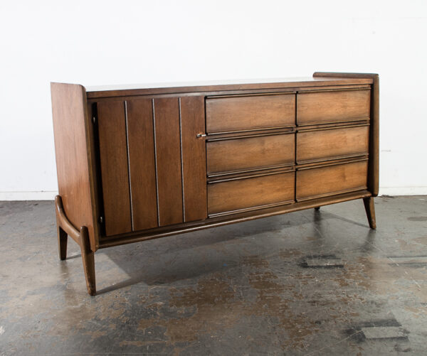 Mid century Modern Dresser Credenza United furniture 9 drawer Vintage Danish Mcm - Image 4