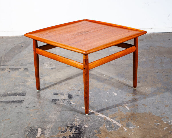 Mid Century Danish Modern Side Table End Square Grete Jalk Glostrup Teak Vintage Cube