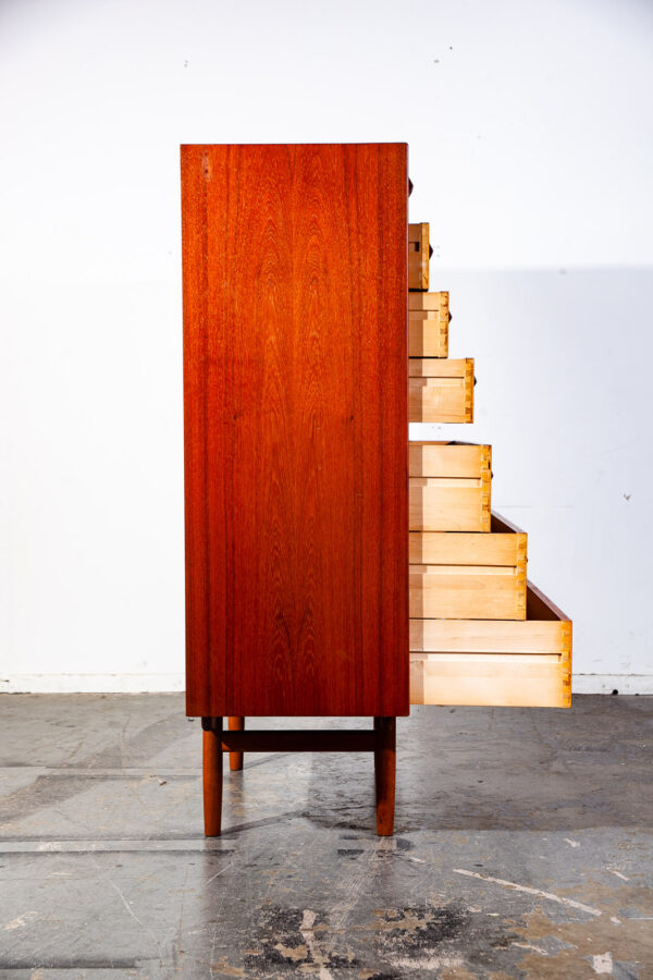 Mid Century Danish Modern Highboy Dresser Borge Mogensen Soborg Teak 7 Drawer - Image 5