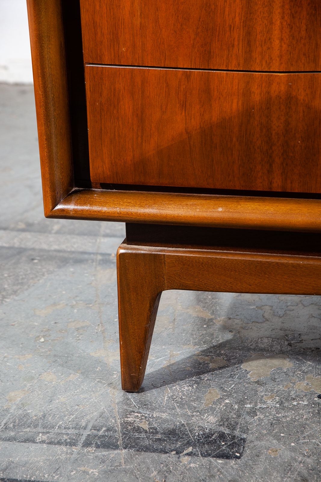 Mid Century Modern Dresser Credenza Diamond United Furniture 9 Drawer Vintage NM - Image 11