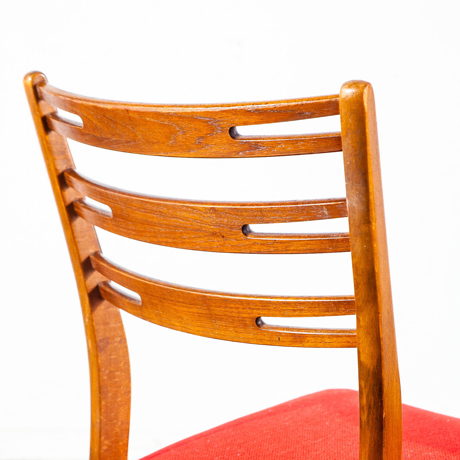 Mid Century Danish Modern Dining Chairs Set 4 Farstrup Mobler Model 219 Teak Red Beech Wood - Image 9