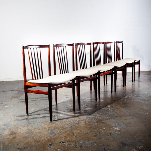 Mid Century Danish Modern Dining Chairs 6 Henning Sørensen Brazilian Rosewood