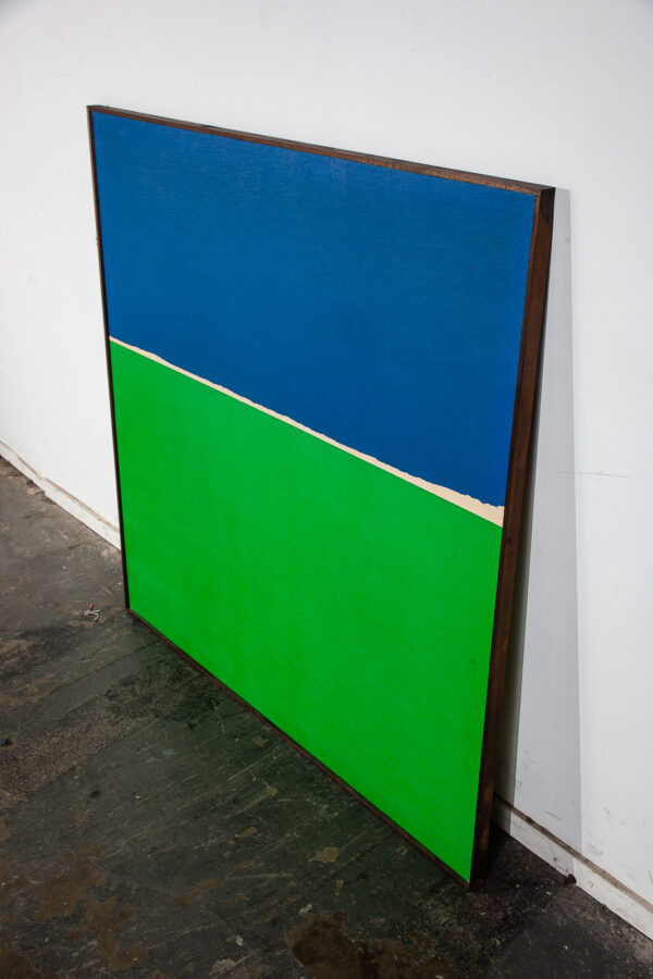 Mid Century Modern Wall Art Silkscreen Tom Tru Abstract Expressionism Blue Green - Image 3