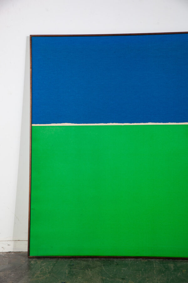 Mid Century Modern Wall Art Silkscreen Tom Tru Abstract Expressionism Blue Green - Image 8
