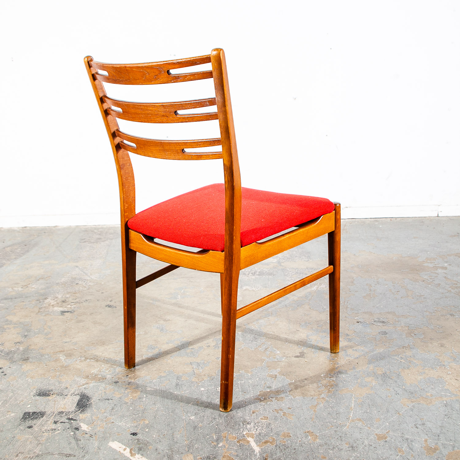 Mid Century Danish Modern Dining Chairs Set 4 Farstrup Mobler Model 219 Teak Red Beech Wood - Image 8