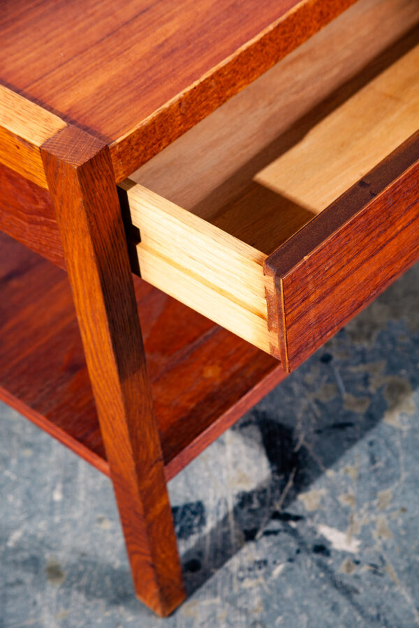 Mid Century Danish Modern Nightstand End Side Table Teak Oak Restored Mogensen - Image 8