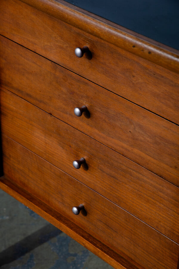 Mid Century Modern Desk Concourse Charles Pachanec Walnut Office Executive Mcm - Image 10