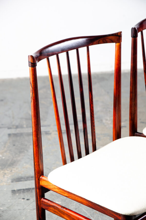 Mid Century Danish Modern Dining Chairs 6 Henning Sørensen Brazilian Rosewood - Image 5