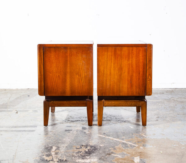 Mid Century Modern Nighstands End Side Tables Diamond United Furniture Company Pair Mcm Vintage - Image 4