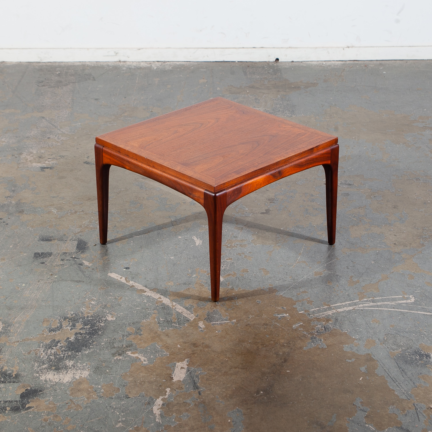 Mid Century Modern End Tables Side Lane Square Walnut Low Cube Nightstands Mcm - Image 7