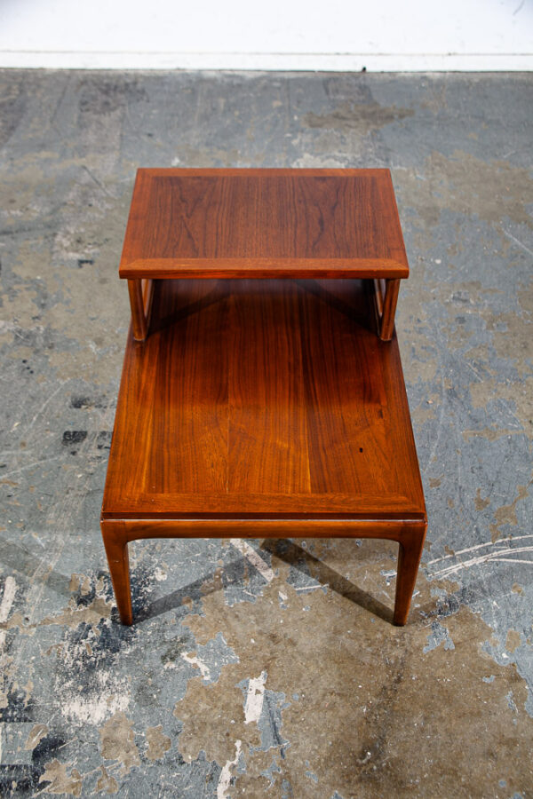 Mid Century Modern Nightstands End Side Table Lane Step up Walnut Vintage Drexel - Image 6