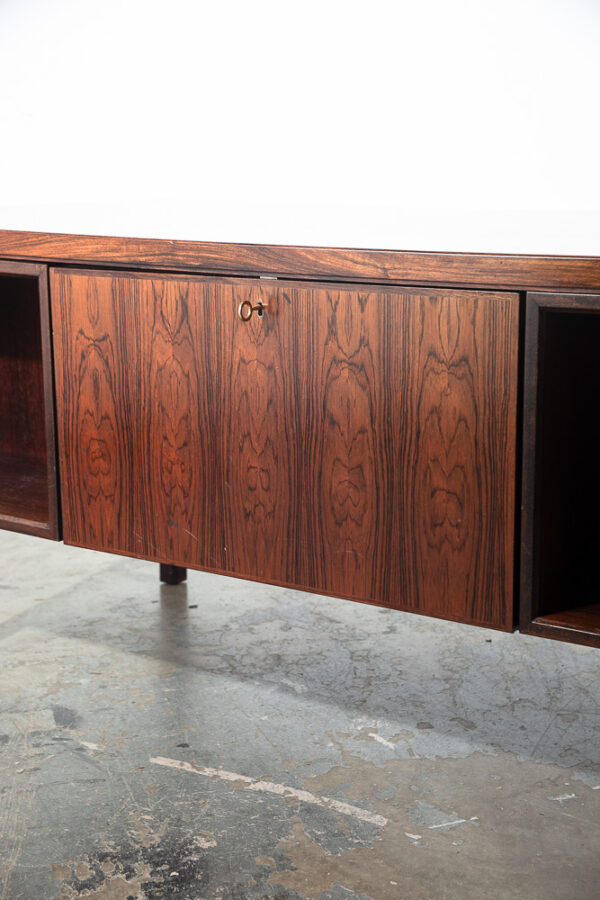 Mid Century Danish Modern Desk Executive Gunni Omann Jun 77 Brazilian Rosewood Large Mcm - Image 6