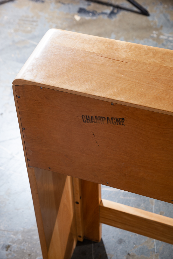 Mid Century Modern Headboard Bed Frame King Heywood Wakefield Blonde Nightstands - Image 8