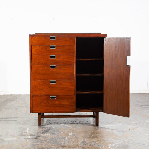 Mid Century Modern Dresser Gentleman's Chest Founders Walnut Drexel Vintage - Image 3
