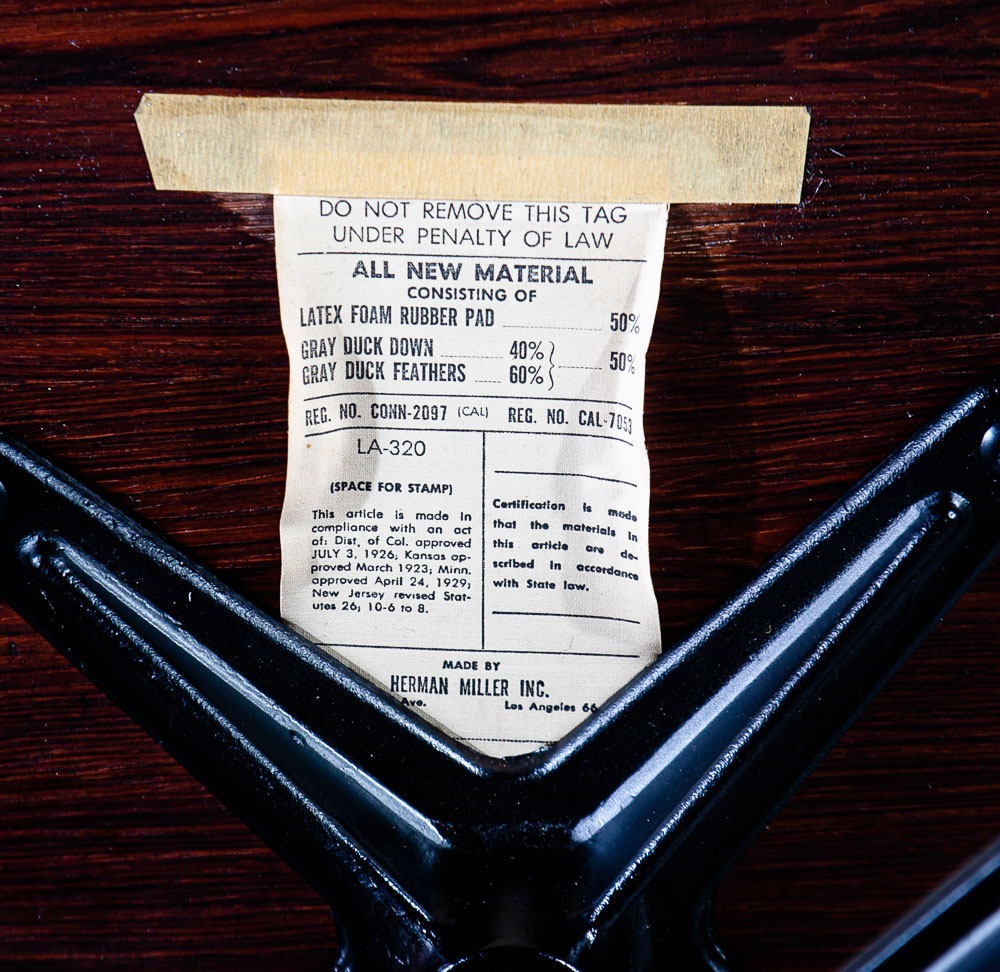 Mid Century Modern Lounge Chair Ray Charles Eames Herman Miller 670/671 2nd Gen. Rosewood Black Leather - Image 12