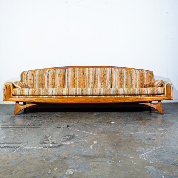 Mid Century Modern Gondola Sofa Couch Kroehler American Leisure Adrian Pearsall Large Vintage - Image 2