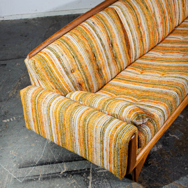 Mid Century Modern Gondola Sofa Couch Kroehler American Leisure Adrian Pearsall Large Vintage - Image 8
