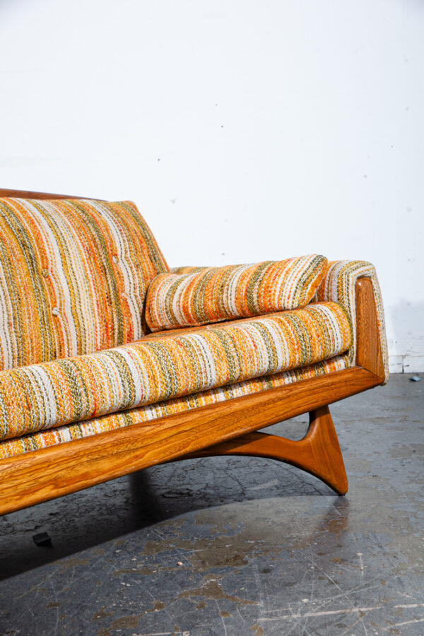 Mid Century Modern Gondola Sofa Couch Kroehler American Leisure Adrian Pearsall Large Vintage - Image 9