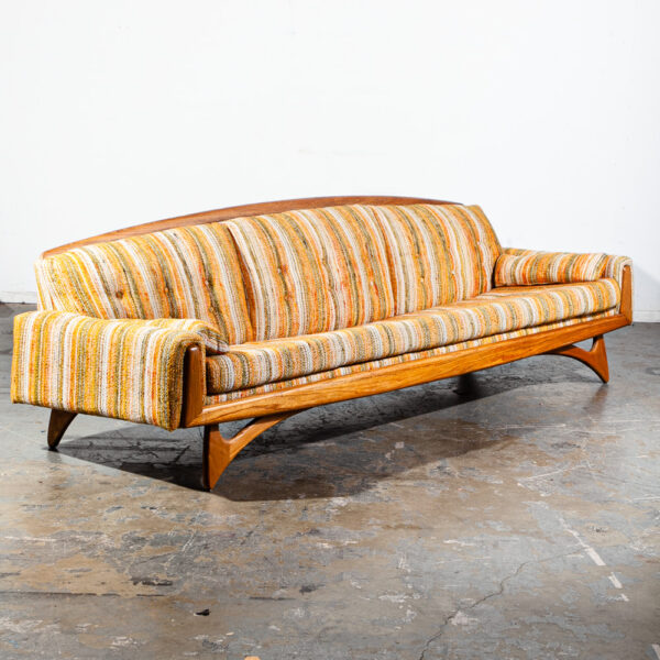 Mid Century Modern Gondola Sofa Couch Kroehler American Leisure Adrian Pearsall Large Vintage