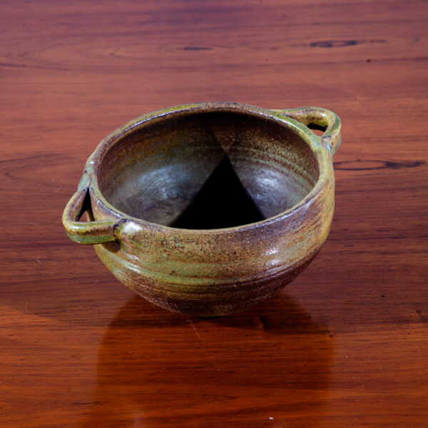 Mid Century Modern Planter Hanging Ceramic Japanese Round Vintage Studio Pottery Pot