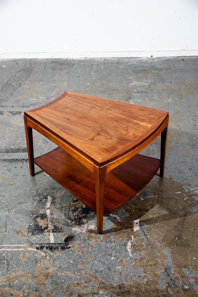 Mid Century Modern Side Table End Lane Wedge Rhythm Walnut Vintage Drexel - Image 3